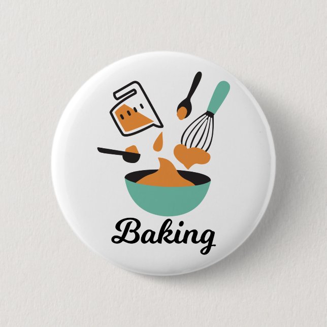 Baking Design For Bakers 2 Inch Round Button (Front)