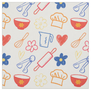 Baking Doodles for Kids and Grandma Fabric