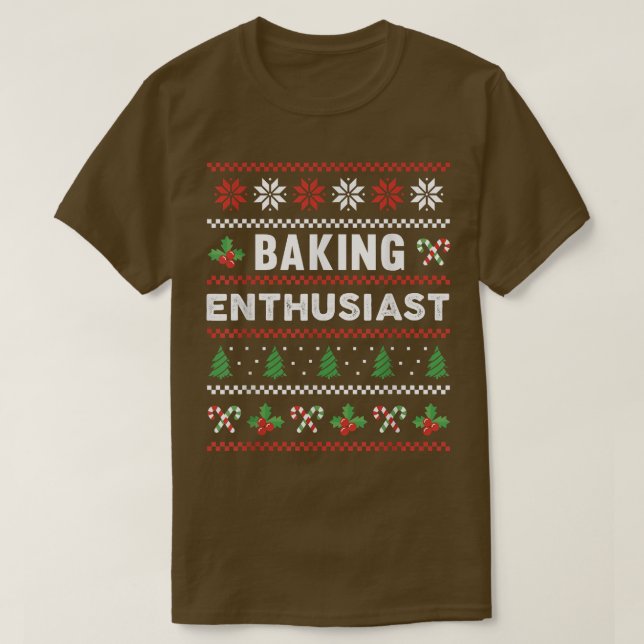Baking Enthusiast Pyjamas Sweaters Gift T-Shirt (Design Front)
