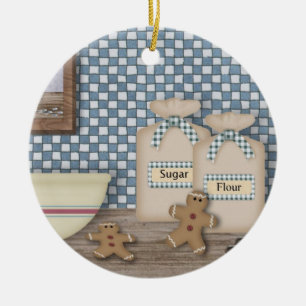 Baking Gingerbread Hommes Ornement