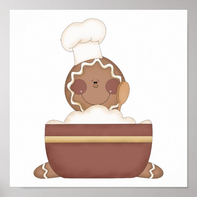 baking gingerbread man poster (Front)