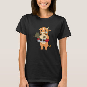 Baking Gone Wrong Cow Chef Culinary Baker Cook T-Shirt