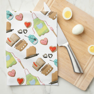 Baking Hearts Kitchen Towel