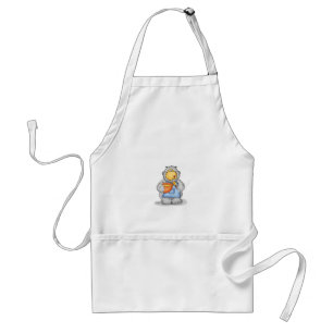 Baking Hippo eating dough - Personalize with name Standard Apron
