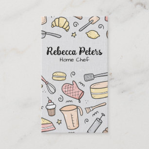 Baking Illustrations   Culinary   Catering Business Card