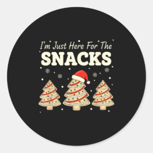 Baking I'm Just Here For The Snacks Christmas Cook Classic Round Sticker