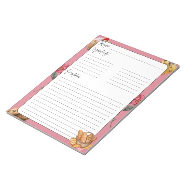 Baking Inspired Recipe Notepad (Angled)