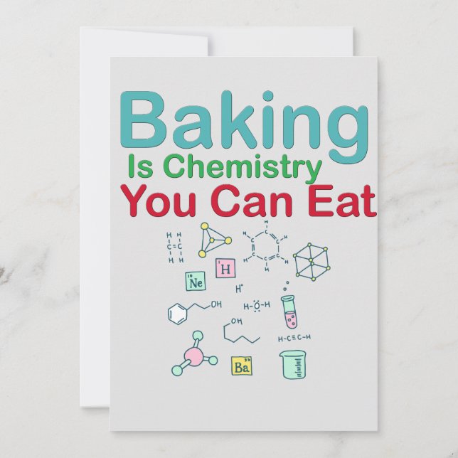 Baking Is Chemistry You Can Eat Invitation (Back)