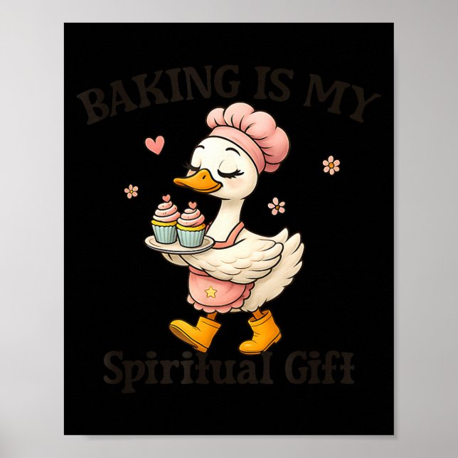 Baking Is My Sritual Gift Baking Humor Kitchen Pas Poster (Front)