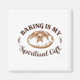 Baking Is My Sritual Gift Funny Bake Lover Pastry  Magnet