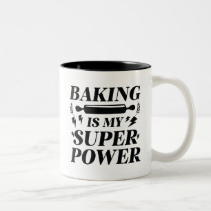 Baking Is My Superpower Two-Tone Coffee Mug
