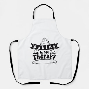 Baking is my therapy baker apron