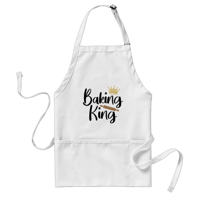 Baking King // Fun Baking Quote Standard Apron (Front)