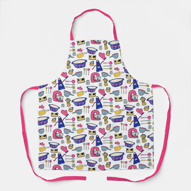 Baking Kitchen Utensils Chef Apron (Front)