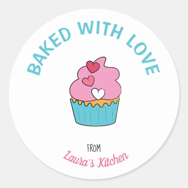 Baking Labels Personalized With a Name (Front)
