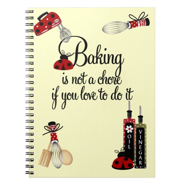 Baking Lady Bug Notebook (Front)