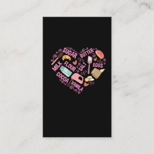 Baking Love Baker Tools Pastry Chef Butter Eggs Business Card