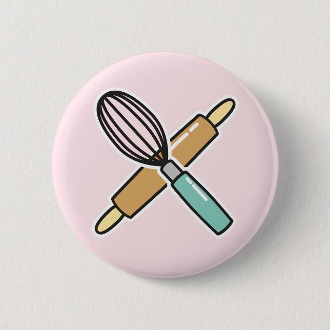 Baking Lover Badge 2 Inch Round Button (Front)