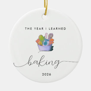 Baking Lover Hobby Gift Year I Learned Ceramic Ornament