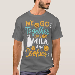 Baking Milk And Cookies Couple T-Shirt