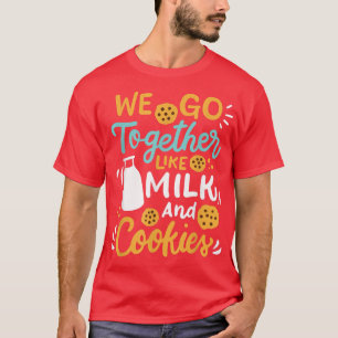 Baking Milk And Cookies Couple T-Shirt