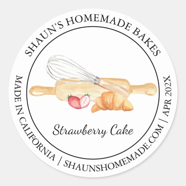 Baking Modern label (Front)