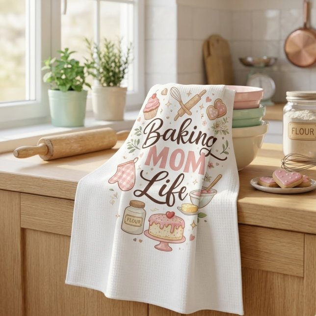 Baking Mom Life Kitchen Towel  (Creator Uploaded)