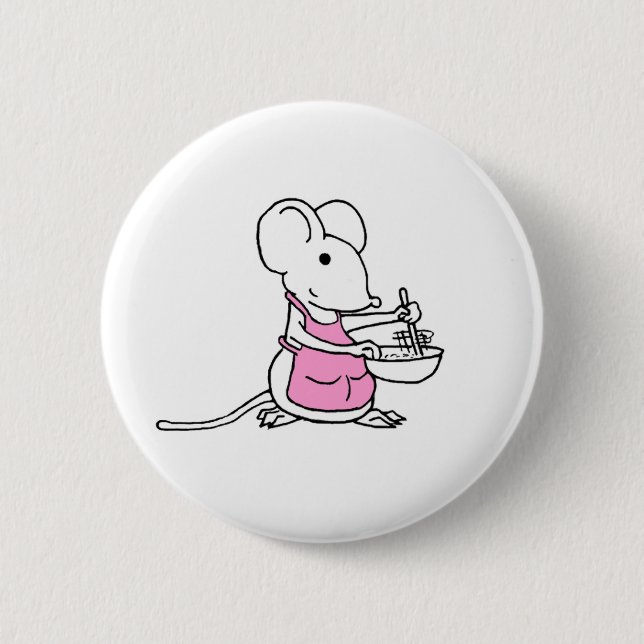 Baking Mouse Pink 2 Inch Round Button (Front)