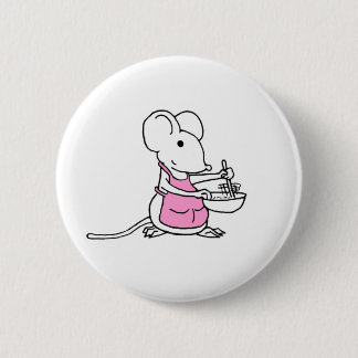 Baking Mouse Pink 2 Inch Round Button