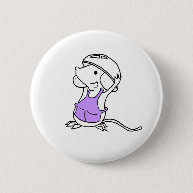 Baking Mouse Purple Button (Front)