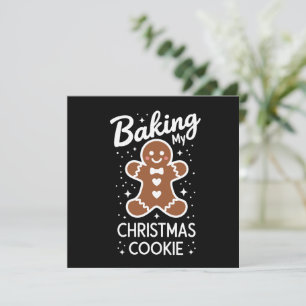 Baking My Christmas Cookie Maternity Pregnancy  Holiday Card