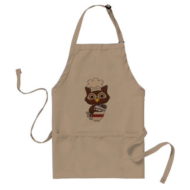 Baking Owl cartoon kitchen apron (Front)