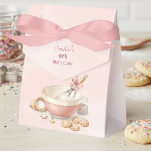 Baking Party Birthday Girls Pink Whisk & Bawl Favor Box