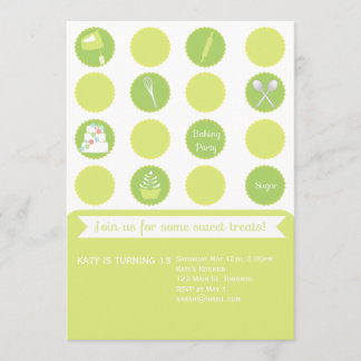 Baking Party Birthday Invitation