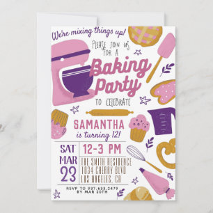 Baking Party Birthday Invitation