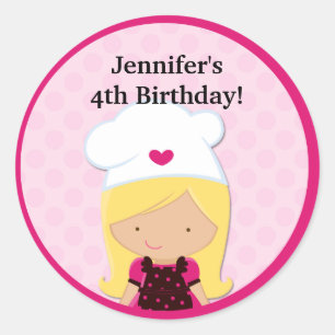 Baking Party Favour Stickers
