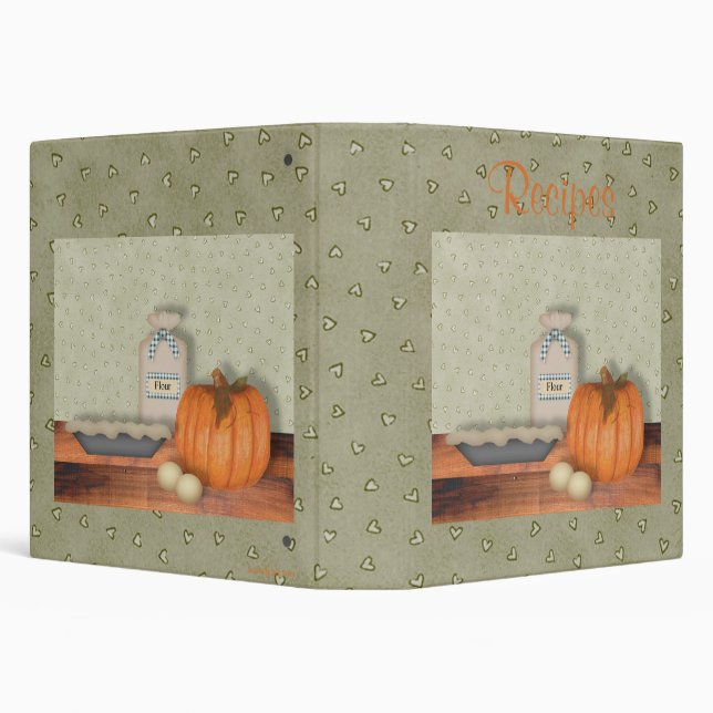 Baking Pumpkin Pie Recipe Album Binder (Background)