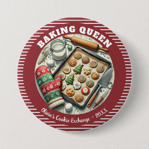 Baking Queen Holiday Cookie Prize Award Button