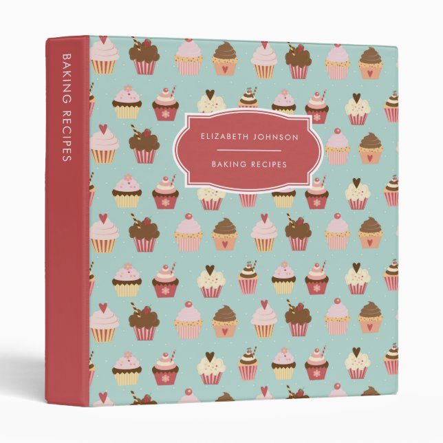 Baking Recipes Organizer Cookbook Binder (Front/Spine)