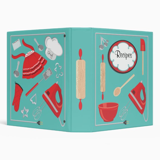 Baking Recipes with electric cord Frame Binder (Background)