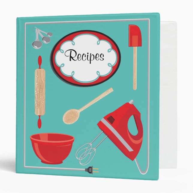 Baking Recipes with electric cord Frame Binder (Front/Inside)