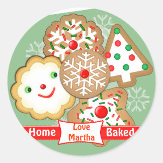 Baking Santa Christmas Custom Stickers