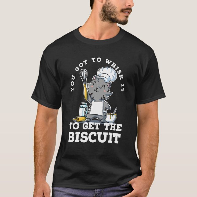 Baking Saying Kitten Cute Cat Chef Pun T-Shirt (Front)