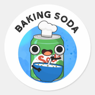 Baking Soda Funny Soda Pop Pun  Classic Round Sticker