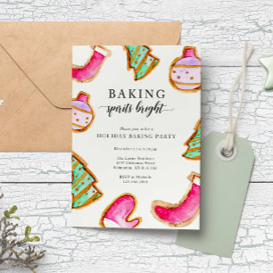 Baking Spirits Bright Baking Party Simple  Invitation