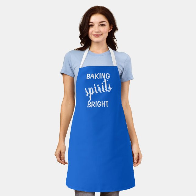 Baking Spirits Bright Christmas Apron (Worn)