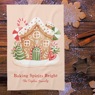 Baking Spirits Bright Christmas Baking Kitchen Towel