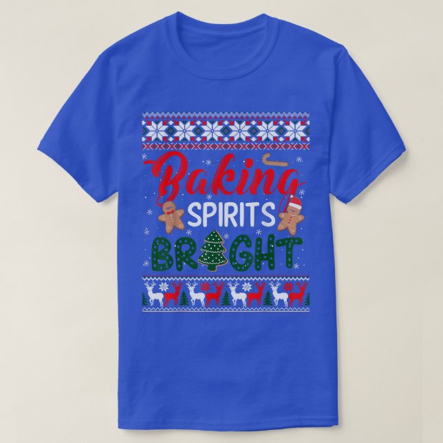 Baking Spirits Bright Christmas Cookies Christmas  T-Shirt (Design Front)
