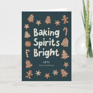 Baking Spirits Bright Christmas Cookies Holiday Card