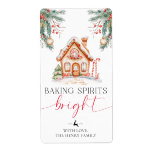 Baking Spirits Bright Christmas Gift Tag Stickers